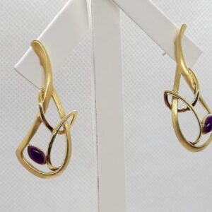 Pendientes en plata dorada