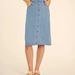 Falda midi abotonada