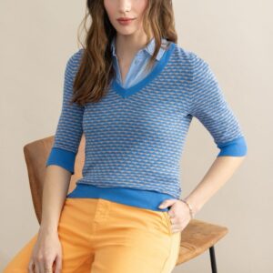 Jersey de punto azul