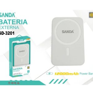 BATERÍA EXTERNA POWER BANK 12000MAH CON CARGA INALAMBRICA