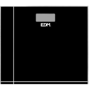ArjonA BASCULA DE BAÑO DIGITAL NEGRA, MÁXIMO 180 kg