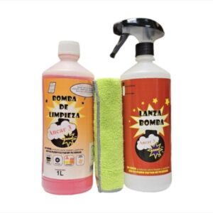Bomba de Limpieza de 1 Litro + Lanza-bomba + Bayeta Microfibra