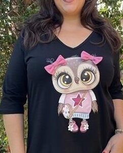 Camiseta tallas grandes Búho 6104
