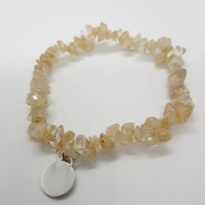 Pulsera Citrino y plata.