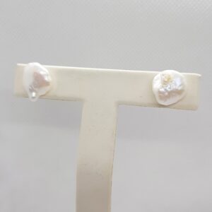 Pendientes Perla Barroca Irregular.