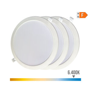 ArjonA PACK 3 DOWNLIGHTS LED 18 W LUZ FRÍA 6400 K