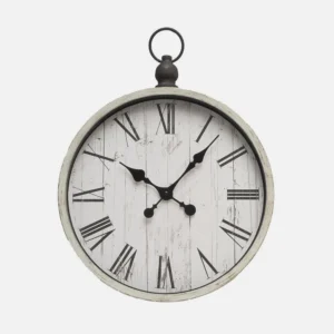 ArjonA RELOJ DE PARED VELVET BEIS 44X37,5X6CM AGUJAS RETRO
