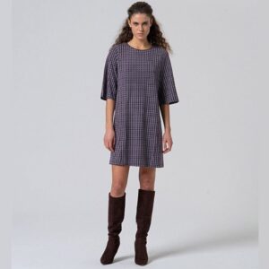 VESTIDO VISCOSA ESTAMPADO MORADO SURKANA